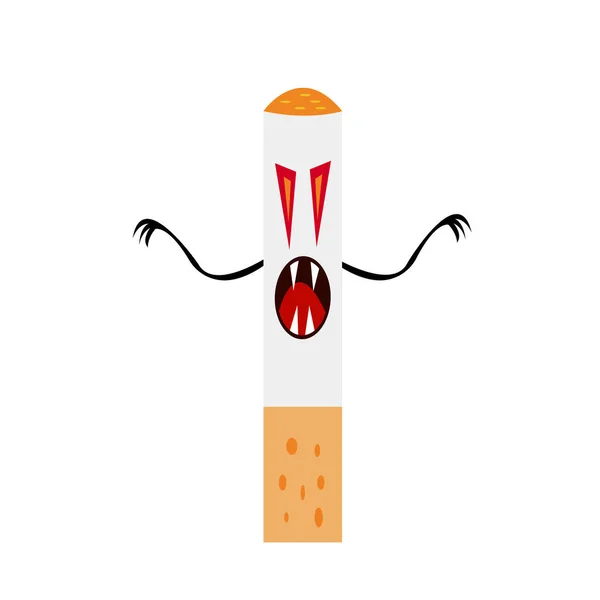 Monstruo Del Cigarrillo Miedo Con Garras Afiladas Mal Ojos Objeto — Archivo Imágenes Vectoriales