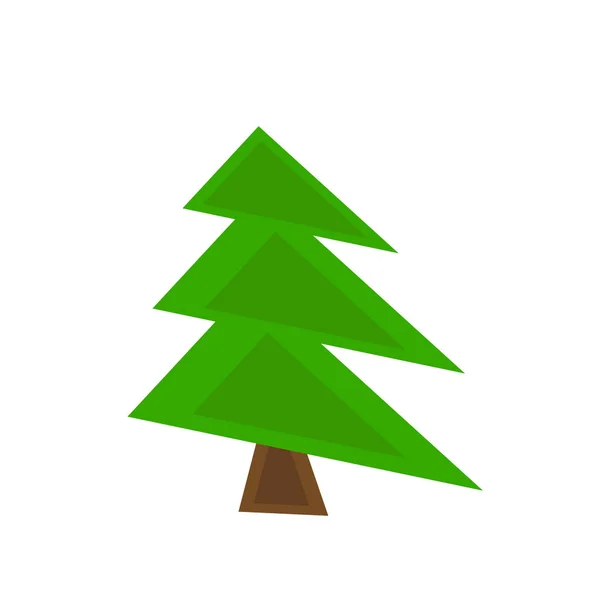 Logo Abeto Árbol Popular Bosque Con Verde Concepto Superior Vacaciones — Vector de stock