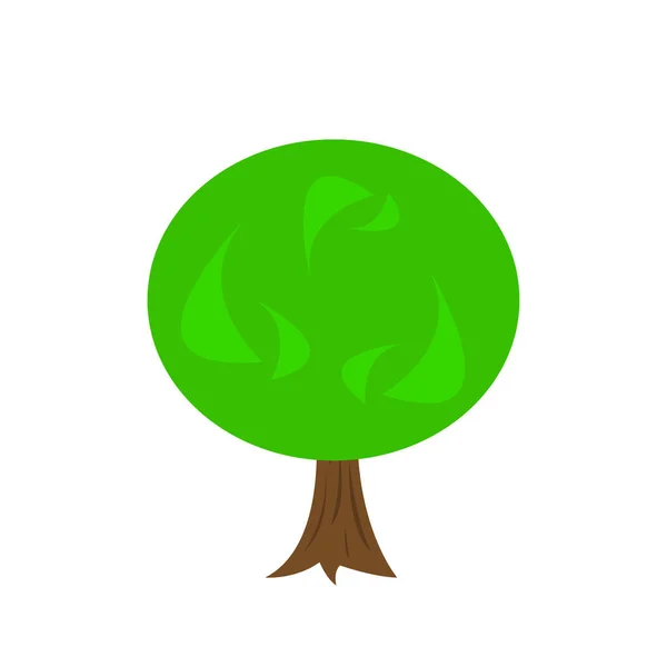 Arbre Avec Des Motifs Lumineux Sur Concept Dessus Vert Nature — Image vectorielle