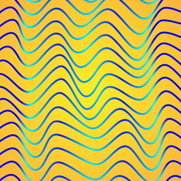 蓝色波浪形线条形成了设计的行动艺术图案的明亮背景 — 图库矢量图片