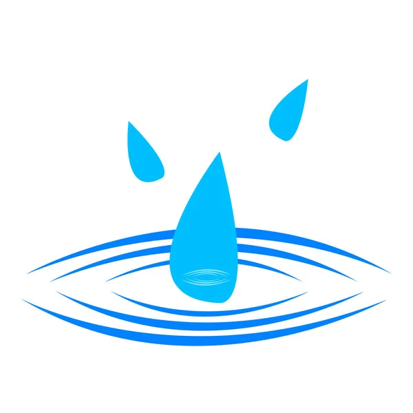 Краплі Води Падають Утворюють Красиві Сліди Природного Логотипу Дизайну Концепції — стоковий вектор