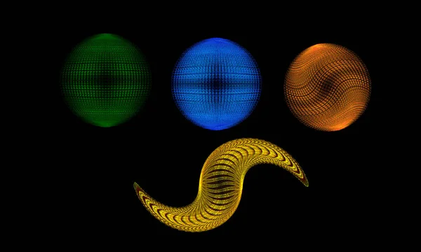 Boules Colorées Motif Lumineux Dans Style Art Sur Concept Conception — Image vectorielle