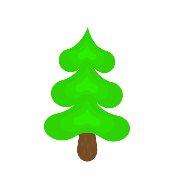 Abeto Verde Tradicional Conceito Árvore Festiva Ano Novo Objeto Natal — Vetor de Stock