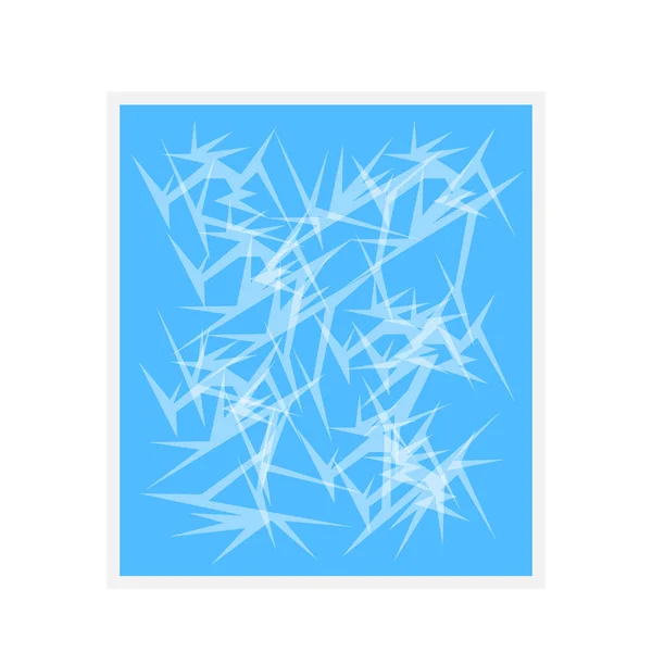Крижана Абстракція Чарівні Візерунки Замерзлому Вікні Концепція Зими Єкта Природи — стоковий вектор