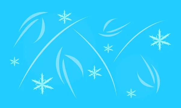 Льодяні Візерунки Синьому Фоні Чарівна Концепція Сніжинок Зимових Холодних Шпалер — стоковий вектор