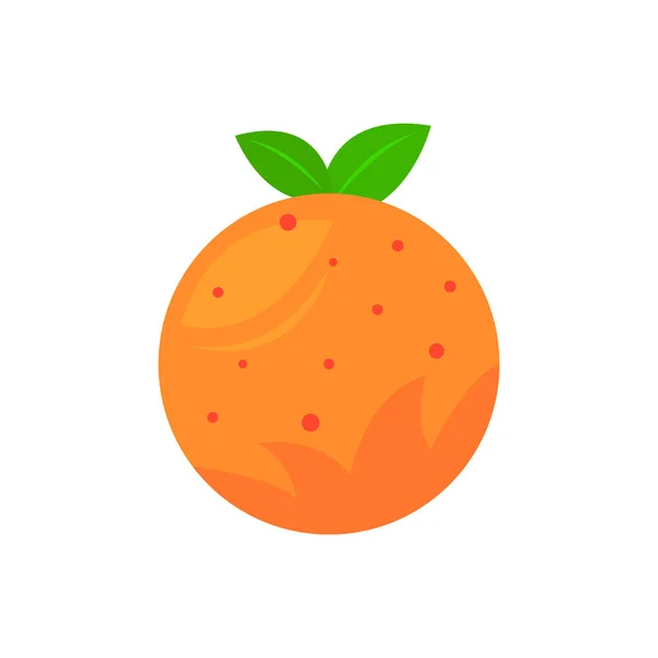 Fruta Naranja Tropical Brillante Con Hermosos Patrones Manchas Redondas Logotipo — Vector de stock