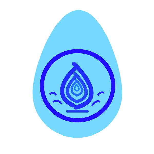 Naturalne Wzory Logo Postaci Kropli Obiektu Koncepcji Środowiska Wodnego Projektowania — Wektor stockowy
