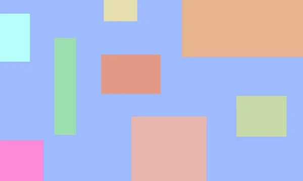 蓝色背景墙纸上的彩色矩形设计 — 图库矢量图片