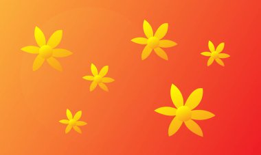 turuncu çiçekler parlak desenler doğa ve güzellik konsepti tasarım için duvar kağıdı