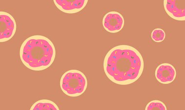 Tasarım konsepti yemek ve tatlı için parlak yüzey duvar kağıtlı tatlı çörekler.