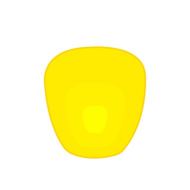 Kalıplı parlak turuncu mısır amblemi beyaz arka plan gıda ve tarım kavramına sahip nesne