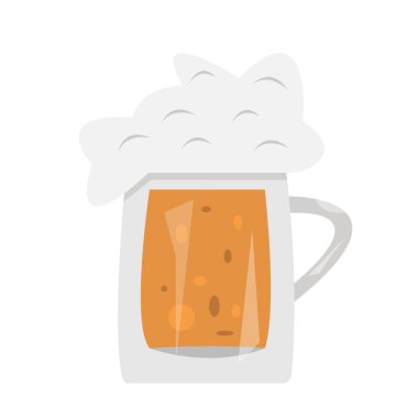 Alkollü içecekler üzerine köpüklü bir bardak dolusu bira.