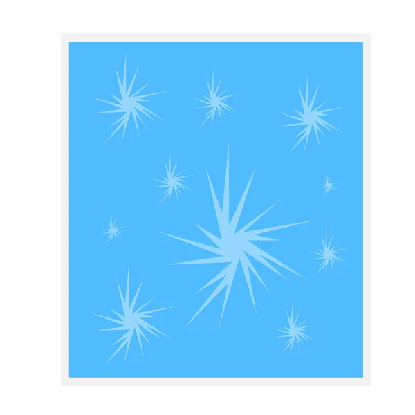 Пряні Візерунки Замерзлому Вікні Взимку — стоковий вектор