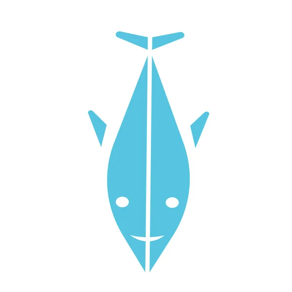 Logotipo Peixe Marinho Para Conceito Design Frutos Mar Objeto Pesca — Vetor de Stock