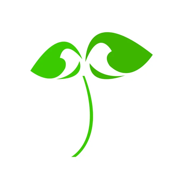 Logo Groen Sprout Concept Voor Landbouw Oogst Object Een Witte — Stockvector