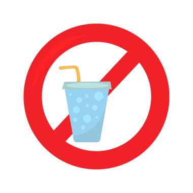 Yasak İşaret, Yasak Sembol, Gazoz işareti olmayan vektör çizimi