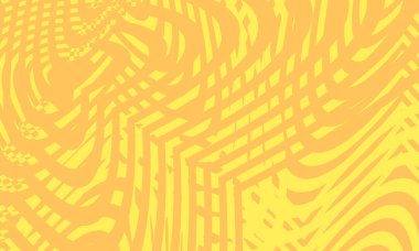 Sarı ve turuncu soyutlanmış arka plan pop sanat tarzında, hipnotik yaratıcı tasarım kavramına sahip duvar kağıdı 
