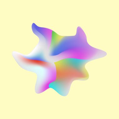 Soyut çok renkli parlatıcı desenli sıvı şeklinin vektör çizimi