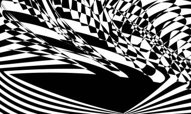 Pop sanatı tarzında siyah ve beyaz soyutlanmış arka plan, hipnotik konsept tasarlamak için duvar kağıdı yaratıcı.