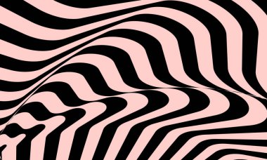 Pembe ve siyah soyut çizgili arka plan pop sanatı tarzında, hipnotik yaratıcı tasarım kavramına sahip duvar kağıdı 