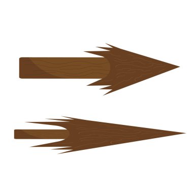 tahta ok simgesi vektör illüstrasyonu