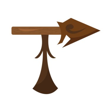 tahta ok simgesi vektör illüstrasyonu