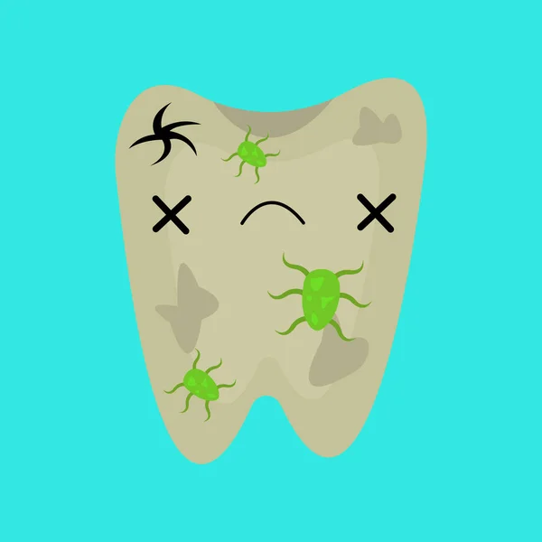 Hygiène Bucco Dentaire Concept Santé Dentaire Personnage Dessin Animé Une — Image vectorielle