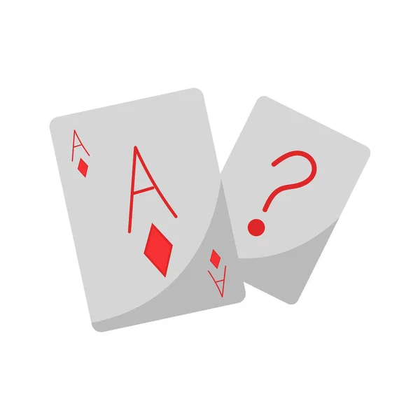 Jogar Cartas Fundo Branco Conceito Jogo Risco Cartas Poker —  Vetores de Stock