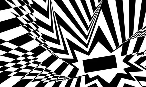 Noir Blanc Fond Côtelé Abstrait Dans Style Pop Art Papier — Image vectorielle