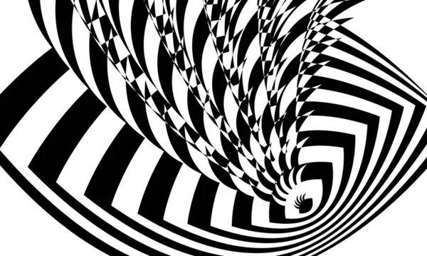 Fond Côtelé Abstrait Noir Blanc Dans Style Pop Art Papier — Image vectorielle