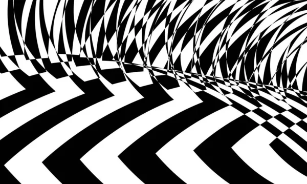 Fondo Acanalado Abstracto Blanco Negro Estilo Del Arte Pop Fondo — Vector de stock