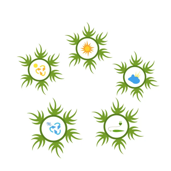 Green Eco Logo Green Energy Concept — Image vectorielle