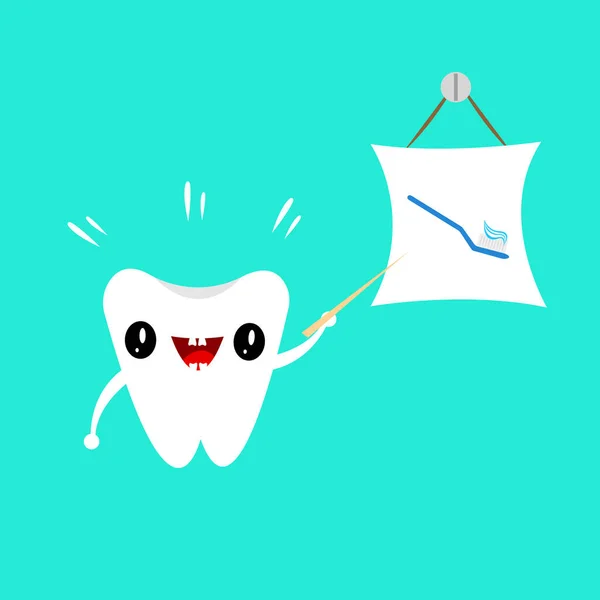 Higienitas Gigi Oral Dan Konsep Kesehatan Gigi Karakter Kartun Dari - Stok Vektor