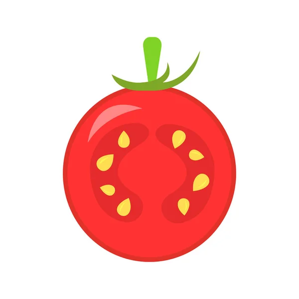 Ilustración Vectorial Tomate Rojo Lindo — Archivo Imágenes Vectoriales