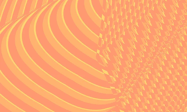 Gelb Und Orange Abstrakte Gerippte Hintergrund Stil Der Pop Art — Stockvektor