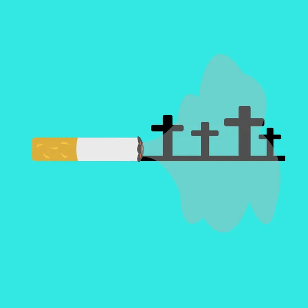Protikuřácký Koncept Vektorové Ilustrace Cigaretové Křížové Siluety — Stockový vektor