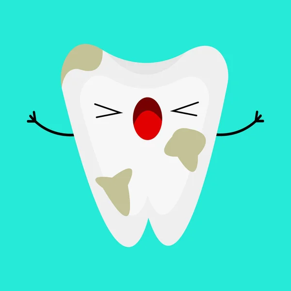 Higiene Dental Oral Concepto Salud Dental Personaje Dibujos Animados Del — Archivo Imágenes Vectoriales