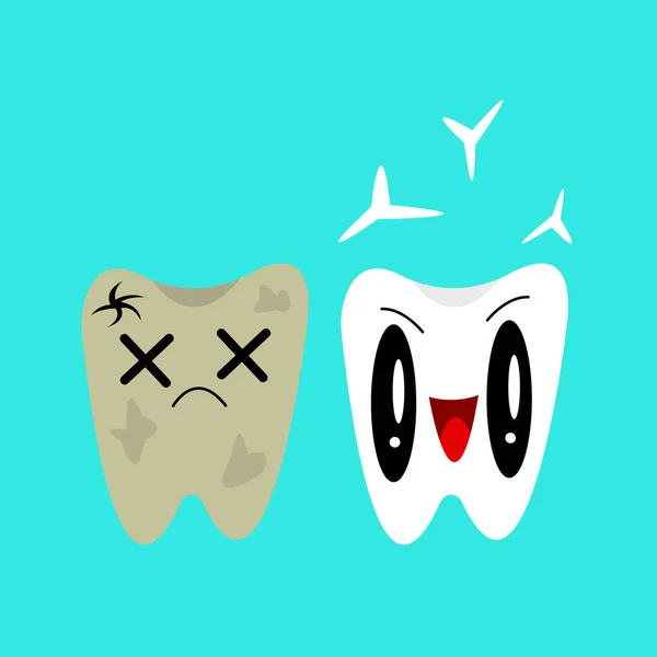 Higiene Dental Oral Conceito Saúde Dentária Caráter Dos Desenhos Animados —  Vetores de Stock
