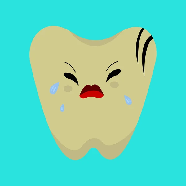 Векторна Ілюстрація Хвороби Зуб Плаче — стоковий вектор