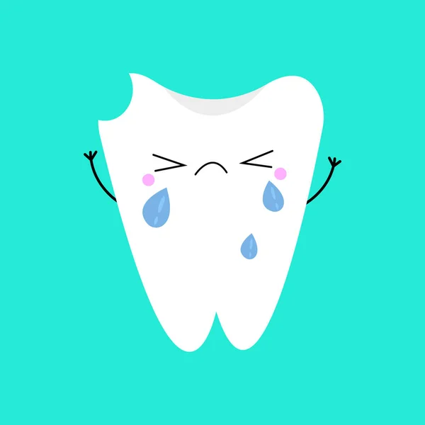 Illustration Vectorielle Maladie Pleurs Dentaires — Image vectorielle