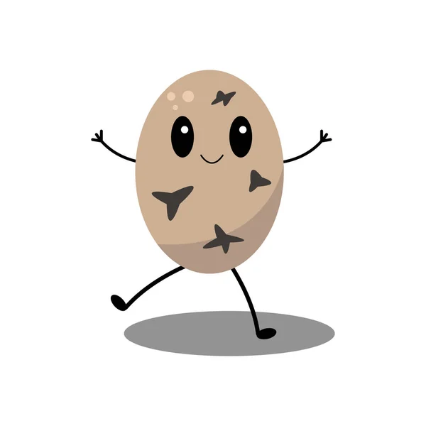 Cute Cartoon Character Egg Vector Illustration — Stockový vektor