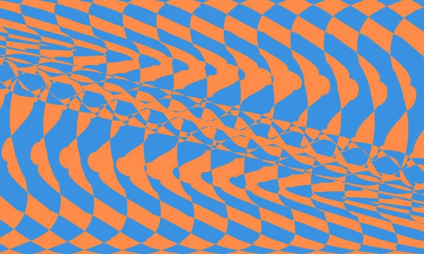 Fondo Acanalado Abstracto Azul Naranja Estilo Del Arte Pop Fondo — Vector de stock