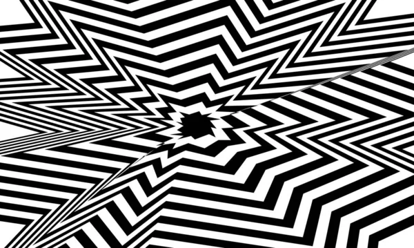 ポップアートのスタイルで黒と白の抽象リブの背景 催眠コンセプトの創造のための壁紙 — ストックベクタ