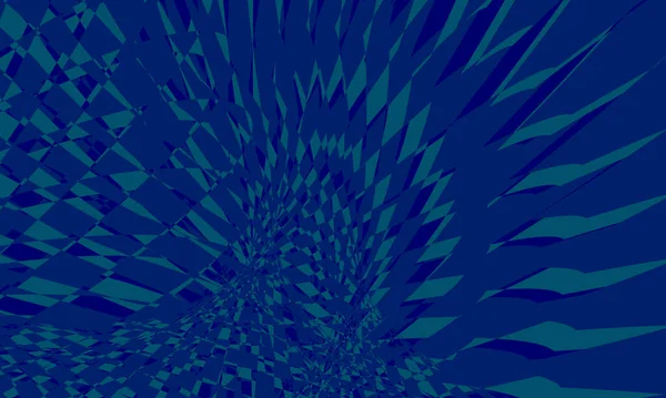 Abstrakter Gerippter Blauer Hintergrund Mit Spiralförmigen Kaleidoskopmustern — Stockvektor