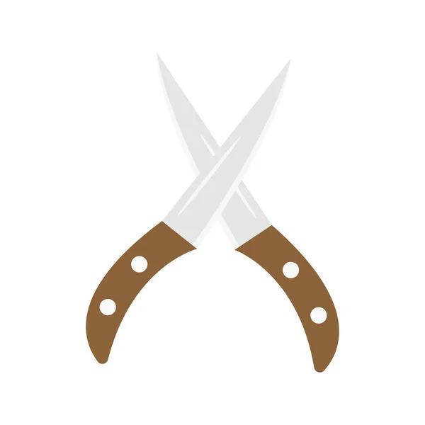 Knives Icon Flat Illustration Knives Vector Icon Web —  Vetores de Stock