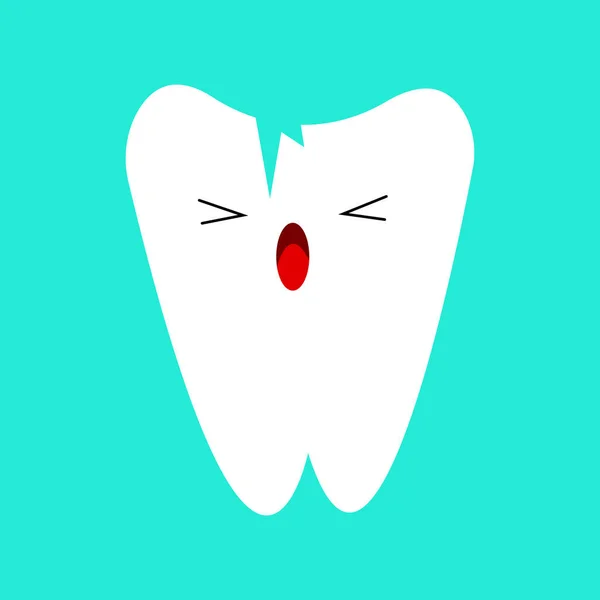 Illustrazione Vettoriale Della Malattia Pianto Dei Denti — Vettoriale Stock