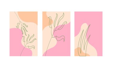 Yapraklı güzel bir çiçek arkaplanının vektör çizimi