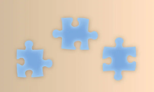 Puzzelstukjes Witte Achtergrond Illustratie — Stockvector