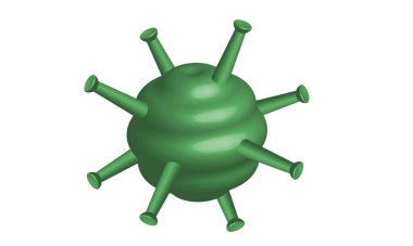 3d render of a green virus