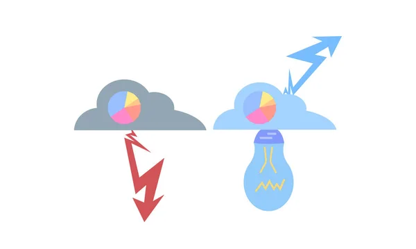 Computación Nube Concepto Negocio Ilustración Vectorial — Vector de stock